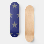 Blue Skateboard Grey Stars HAMbyWG (Voorkant)