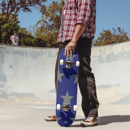 Blue Skateboard Grey Stars HAMbyWG (Buiten 2)