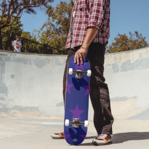 Blue Skateboard Paarse Stars HAMbyWG