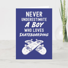 Blue Skateboarding Cards For Boys For Kids Sport Kaart