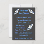 Blue Skeleton Baby shower Invitation Cards Kaart (Achterkant)