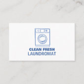Blue Sketch Washer, Laundromat, reinigingsservice Visitekaartje (Voorkant)