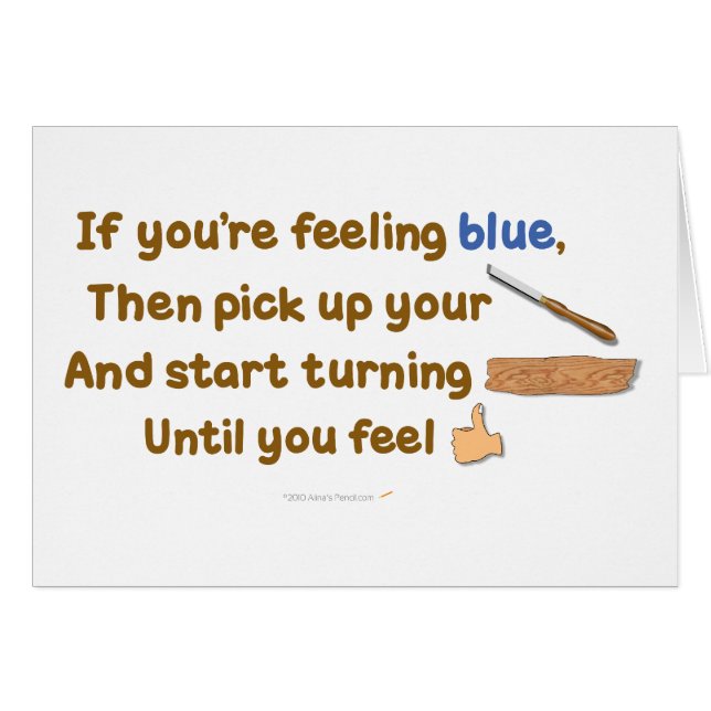 Blue Skew Woodkeergedicht (Voorkant Horizontaal)