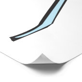 Blue Ski Fast Poster (Hoek)