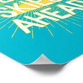 Blue Skies Ahead Motivatie Typografie Quote Poster (Hoek)