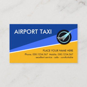 Blue Skies Airport Startbaan Taxi Visitekaartje