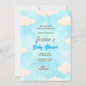 Blue Skies-Baby shower Kaart (Voorkant)