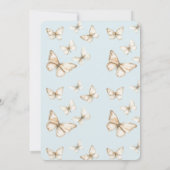 Blue Skies & Butterflies Bridal Shower Kaart (Achterkant)