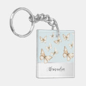 Blue Skies & Butterflies  Sleutelhanger (Voorkant Links)