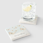 Blue Skies & Butterflies  Stenen Onderzetter (Zijkant)