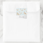 Blue Skies & Butterflies Vierkante Sticker (Tas)