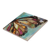 Blue Skies Butterfly Ceramic Tile Tegeltje (Zijkant)