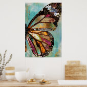 Blue Skies Butterfly Wing Poster (Keuken)