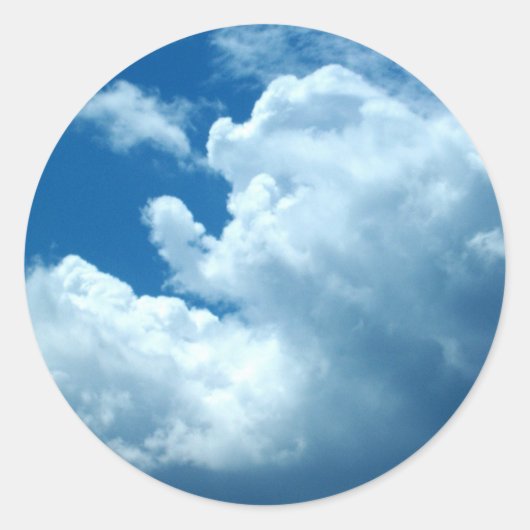 'Blue Skies' Donkerblauwe Stickers (Voorkant)