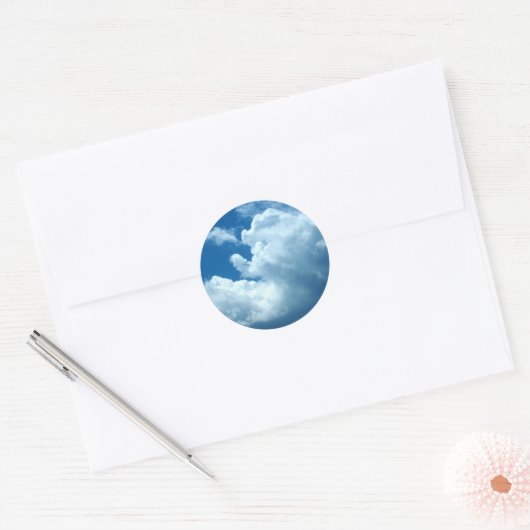 'Blue Skies' Donkerblauwe Stickers (Envelop)