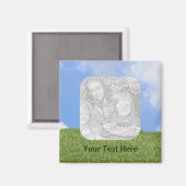 Blue Skies Green Grass Photo Magnet (Voorkant / Achterkant)