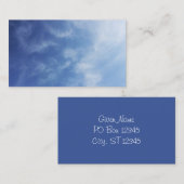 Blue Skies Hazy Clouds Foto Visitekaartje (Voorkant / Achterkant)