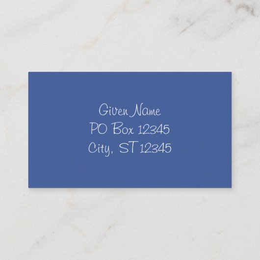 Blue Skies Hazy Clouds Foto Visitekaartje (Achterkant)