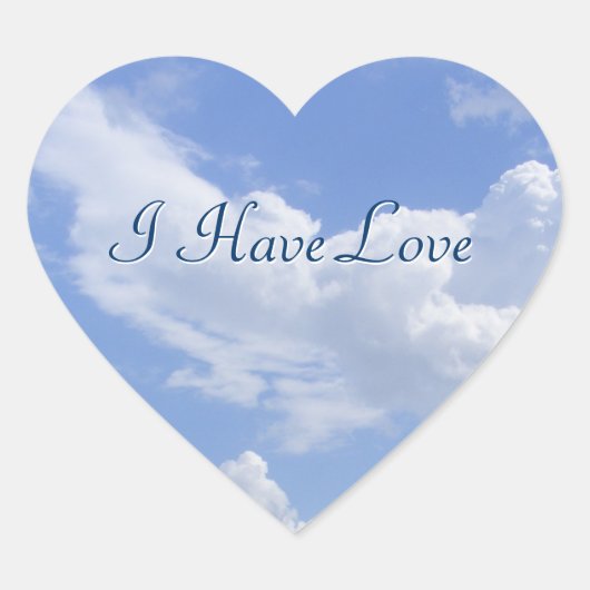 Blue Skies Heart Stickers (Voorkant)