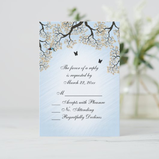 Blue Skies Herfst RSVP (Staand voorkant)