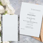 Blue Skies & Lace Wedding Invitation Kaart