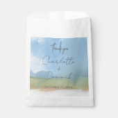 Blue Skies Painted Landscape Modern Dank u Bedankzakje (Voorkant)