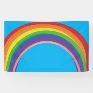 Blue Skies Rainbow Banner