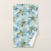 Blue Skies Tropical Island Palm Trees   Bad Handdoek (Handdoek)