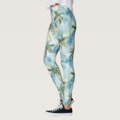 Blue Skies Tropical Island Palm Trees Leggings (Links)