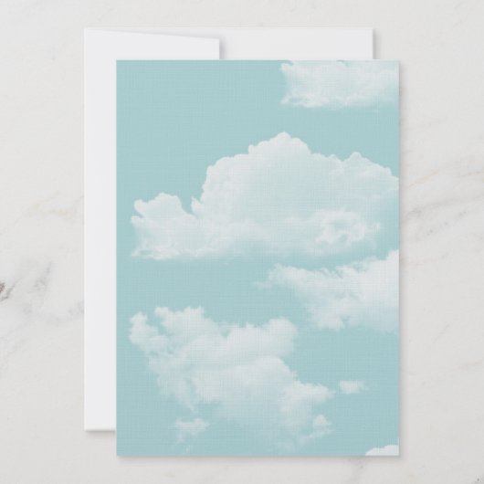 Blue Skies Wedding Kaart (Achterkant)
