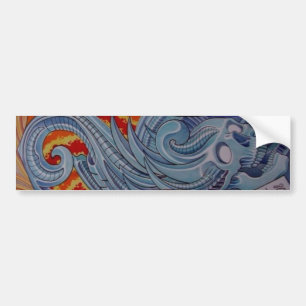 BLUE SKULL BUMPERSTICKER