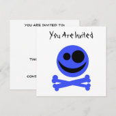 Blue Skull en Crossbones. Kaart (Voorkant / Achterkant)