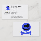 Blue Skull en Crossbones. Visitekaartje (Voorkant / Achterkant)