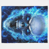 BLUE SKULL FLEECE DEKEN (Voorkant (Horizontaal))