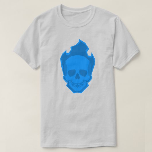 Blue Skull Graphic T-Shirt – Cool Minimal Skull De (Design voorkant)