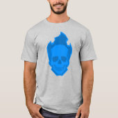Blue Skull Graphic T-Shirt – Cool Minimal Skull De (Voorkant)