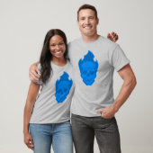 Blue Skull Graphic T-Shirt – Cool Minimal Skull De (Unisex)