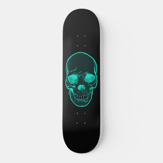 Blue Skull Graphics Skateboard voor jongens en mei (Voorkant)
