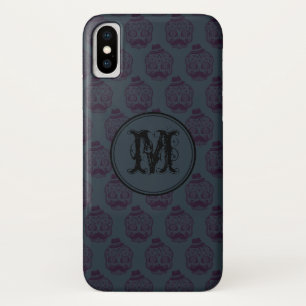 Blue Skull Halloween gepersonaliseerd monogram Case-Mate iPhone Case