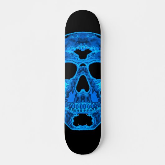 Blue Skull Horror Masker Skateboard (Voorkant)