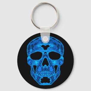 Blue Skull Horror Masker Sleutelhanger
