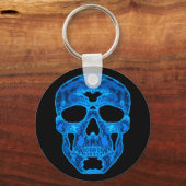 Blue Skull Horror Masker Sleutelhanger (Voorkant)