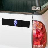 Blue Skull Pop Art Fantasy Bumpersticker (Op Truck)