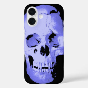 Blue Skull Pop Art Fantasy iPhone 16 Hoesje