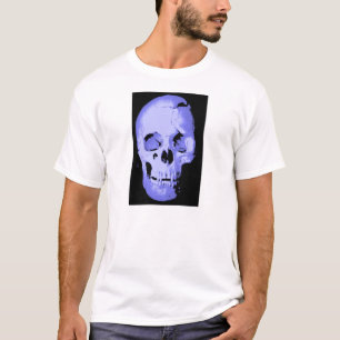 Blue Skull Pop Art Fantasy T-shirt