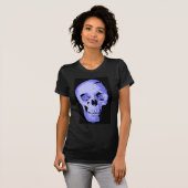 Blue Skull Pop Art Fantasy T-shirt (Voorkant volledig)