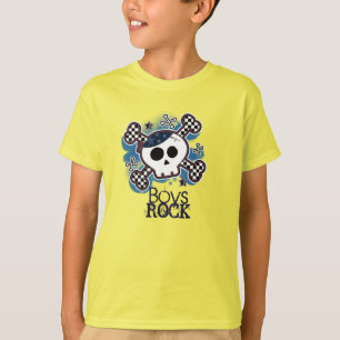 Blue Skull Punk Rocker Rock Boys Custom T-shirt
