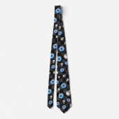Blue Skulls and Sunflower Series Design 12 Stropdas (Achterkant)