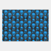 Blue Skulls and Sunflower Series Design 6 Inpakpapier Vel (Voorkant)