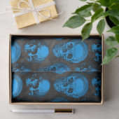 Blue Skulls and Sunflower Series Design 6 Tissuepapier (Geschenk)